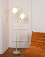 Lilium Lily Flower Torchiere Floor Lamp Vintage Style Standing Light
