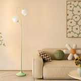 Lilium Lily Flower Torchiere Floor Lamp Vintage Style Standing Light