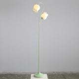 Lilium Lily Flower Torchiere Floor Lamp Vintage Style Standing Light