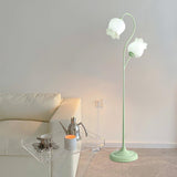 Lilium Lily Flower Torchiere Floor Lamp Vintage Style Standing Light