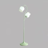 Lilium Lily Flower Torchiere Floor Lamp Vintage Style Standing Light