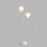 Lilium Lily Flower Torchiere Floor Lamp Vintage Style Standing Light