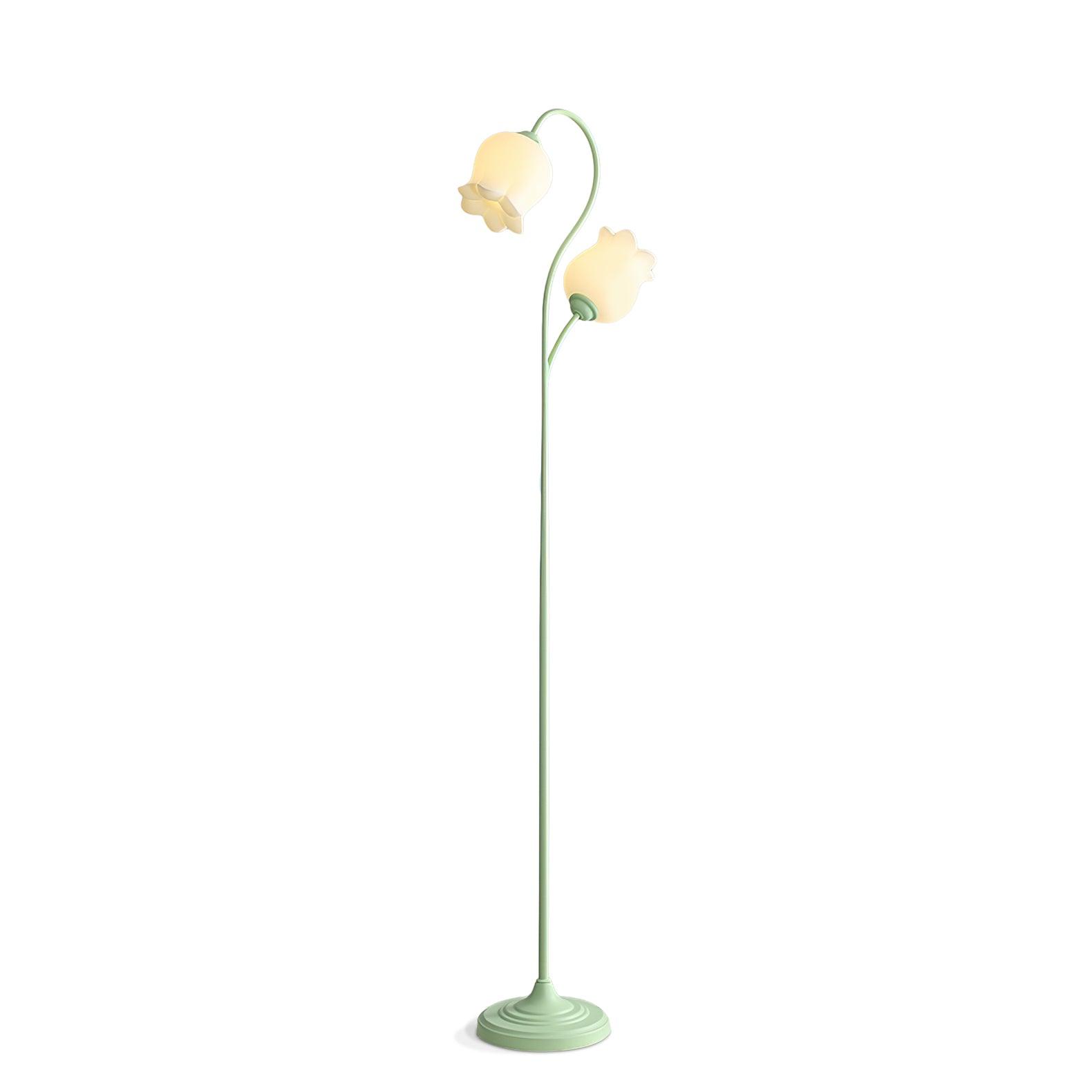 Lilium Lily Flower Torchiere Floor Lamp Vintage Style Standing Light