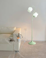 Lilium Lily Flower Torchiere Floor Lamp Vintage Style Standing Light