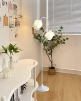 Lilium Lily Flower Torchiere Floor Lamp Vintage Style Standing Light