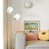 Lilium Lily Flower Torchiere Floor Lamp Vintage Style Standing Light