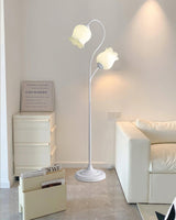 Lilium Lily Flower Torchiere Floor Lamp Vintage Style Standing Light