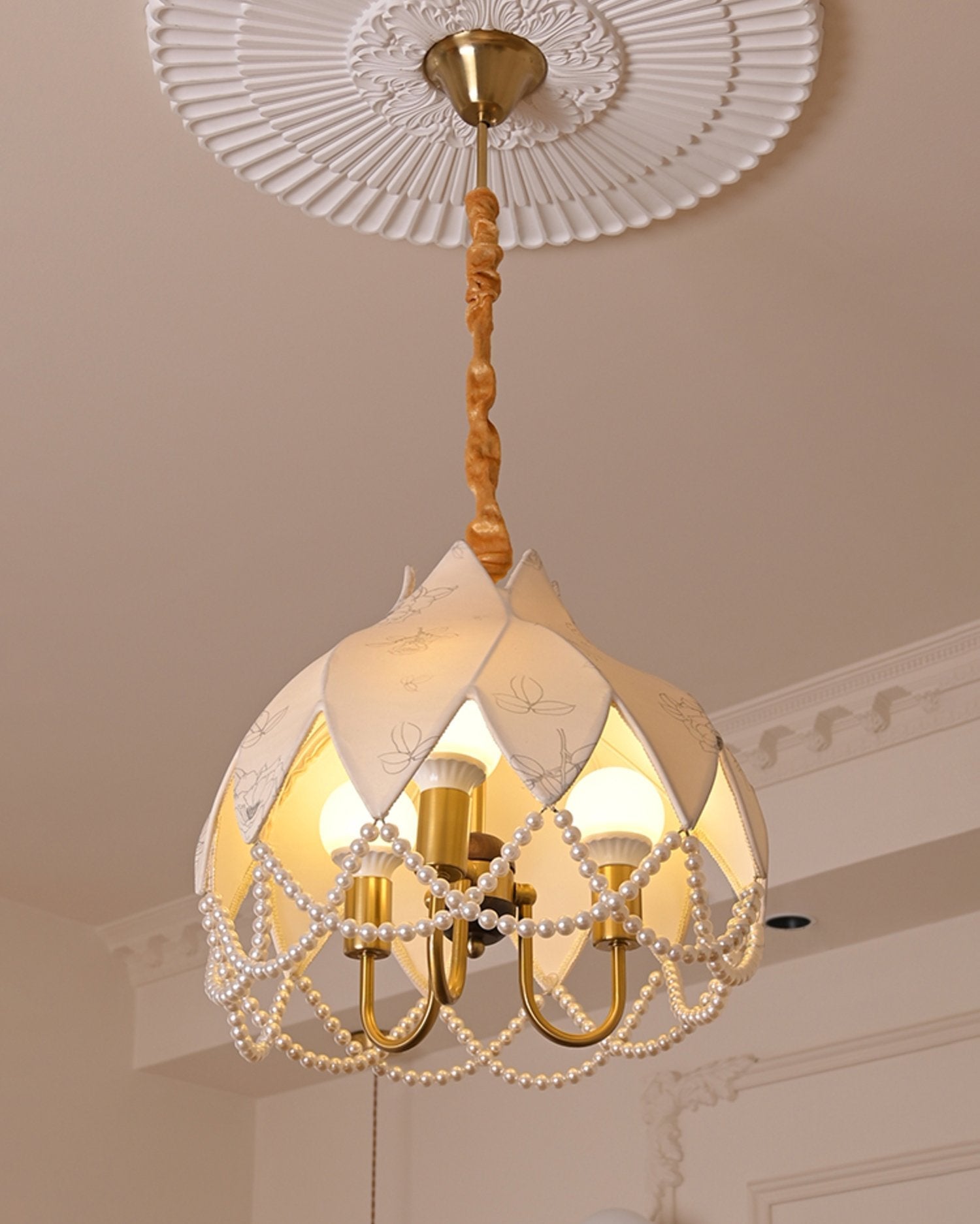 french-vintage-lily-pearl-fabric-pendant-lamp-with-elegant-wood-and-pearl-details