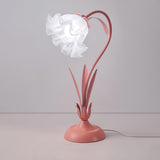 Floral Lily of the Valley Table Lamp Elegant Gold Task Light for Bedroom and Office