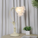 Floral Lily of the Valley Table Lamp Elegant Gold Task Light for Bedroom and Office