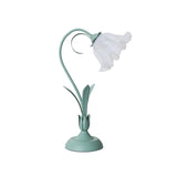 Floral Lily of the Valley Table Lamp Elegant Gold Task Light for Bedroom and Office