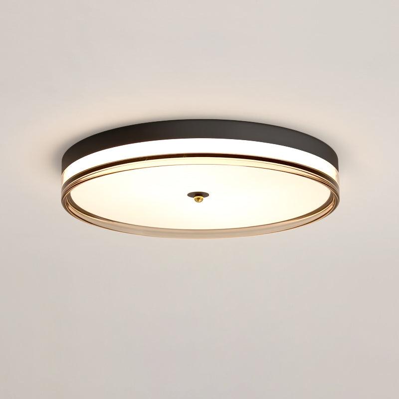 Modern Scandinavian Round LED Ceiling Light with Acrylic Frame and Three Color Modes