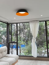 Juliven Modern LED Ceiling Light with Broad Aluminum Lampshade and Flush Mount Design