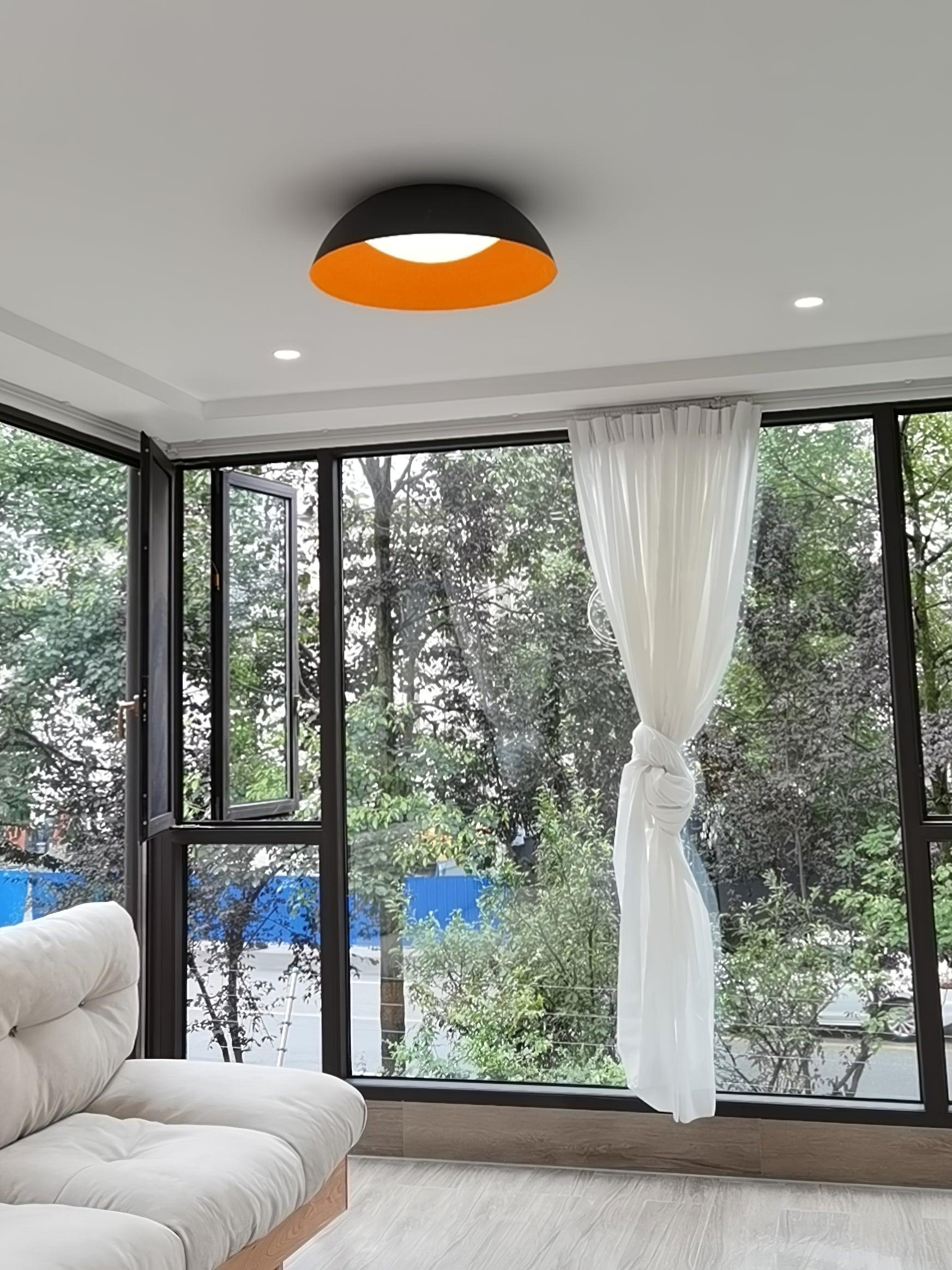 Juliven Modern LED Ceiling Light with Broad Aluminum Lampshade and Flush Mount Design