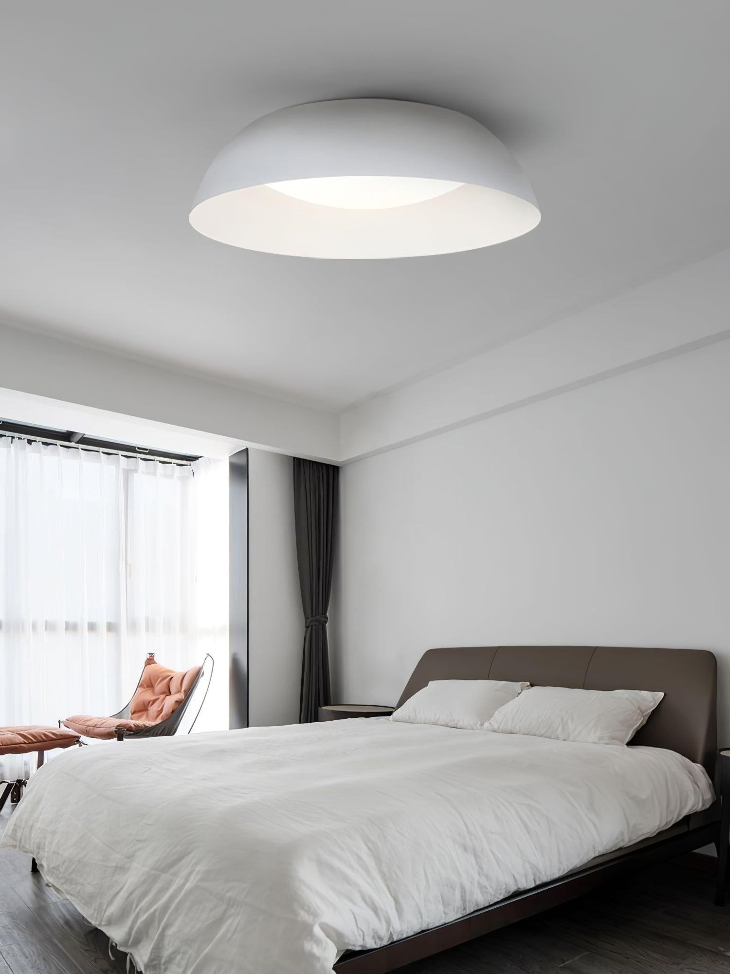Juliven Modern LED Ceiling Light with Broad Aluminum Lampshade and Flush Mount Design