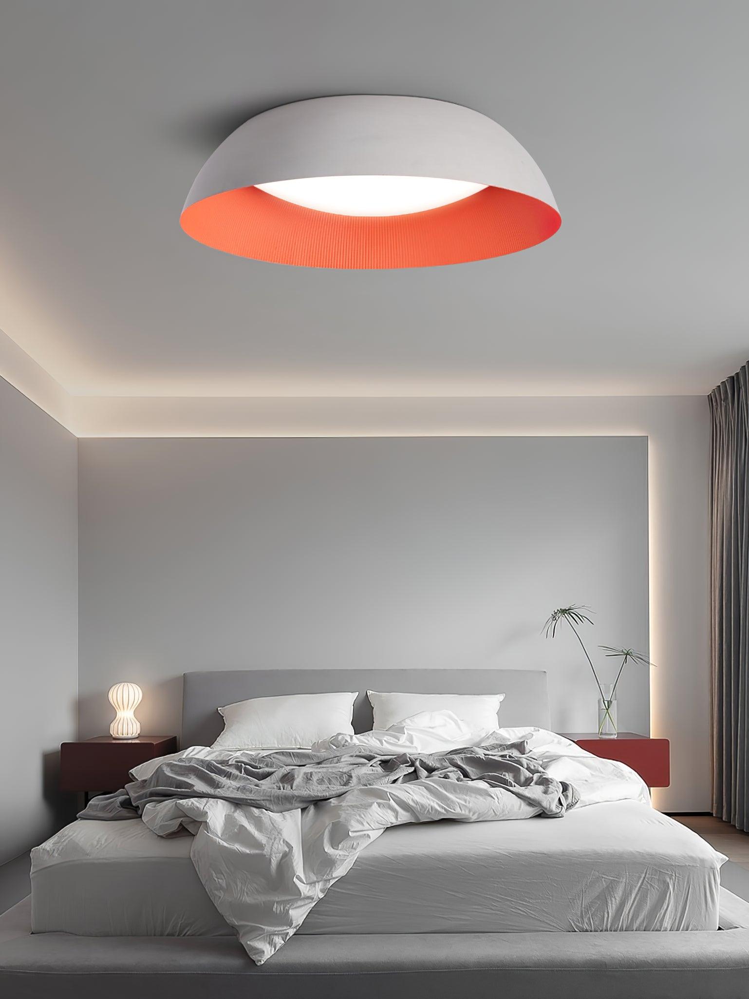 Juliven Modern LED Ceiling Light with Broad Aluminum Lampshade and Flush Mount Design
