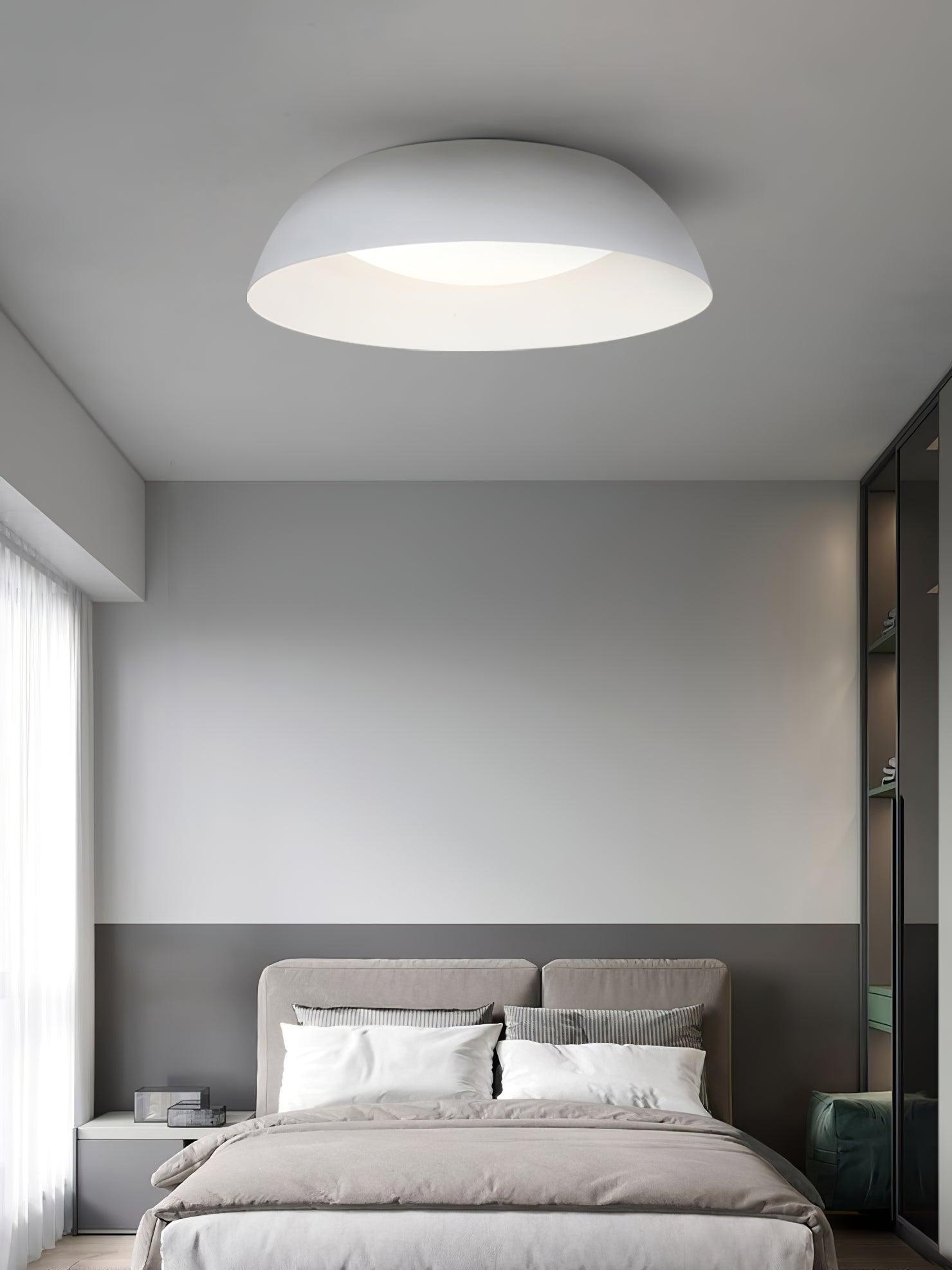 Juliven Modern LED Ceiling Light with Broad Aluminum Lampshade and Flush Mount Design