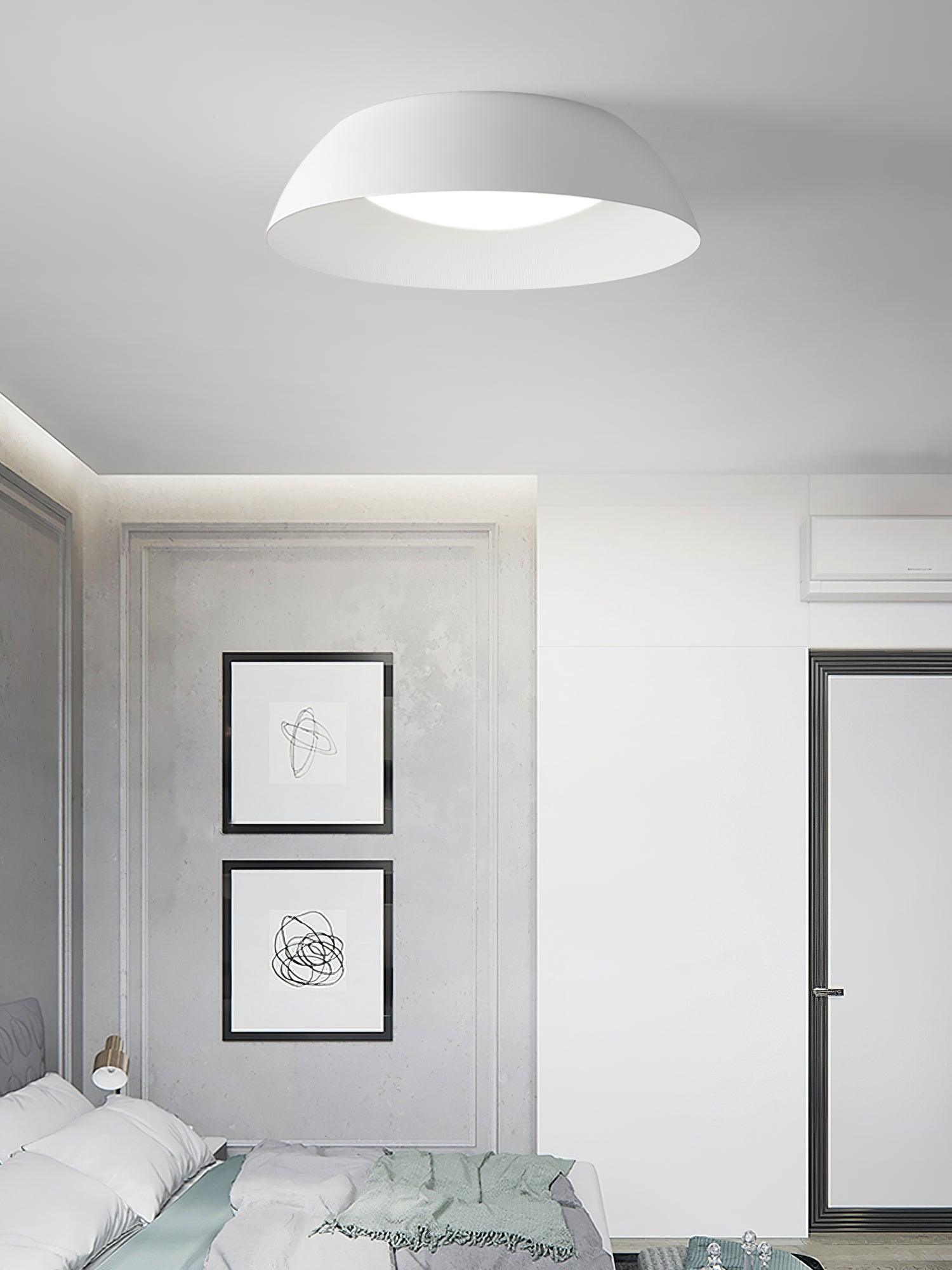 Juliven Modern LED Ceiling Light with Broad Aluminum Lampshade and Flush Mount Design