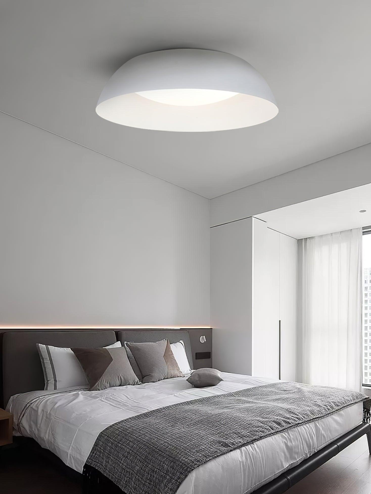 Juliven Modern LED Ceiling Light with Broad Aluminum Lampshade and Flush Mount Design