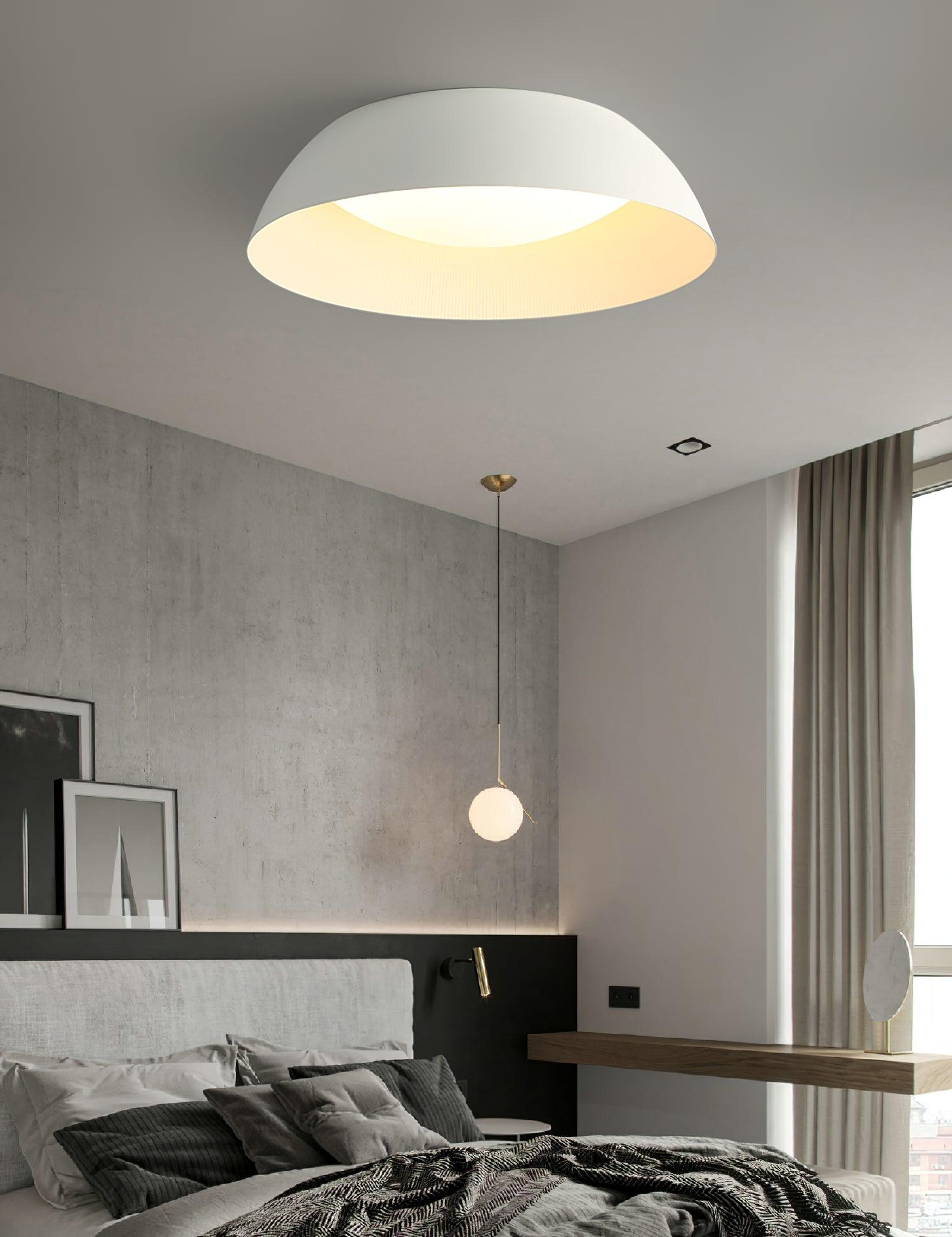 Juliven Modern LED Ceiling Light with Broad Aluminum Lampshade and Flush Mount Design