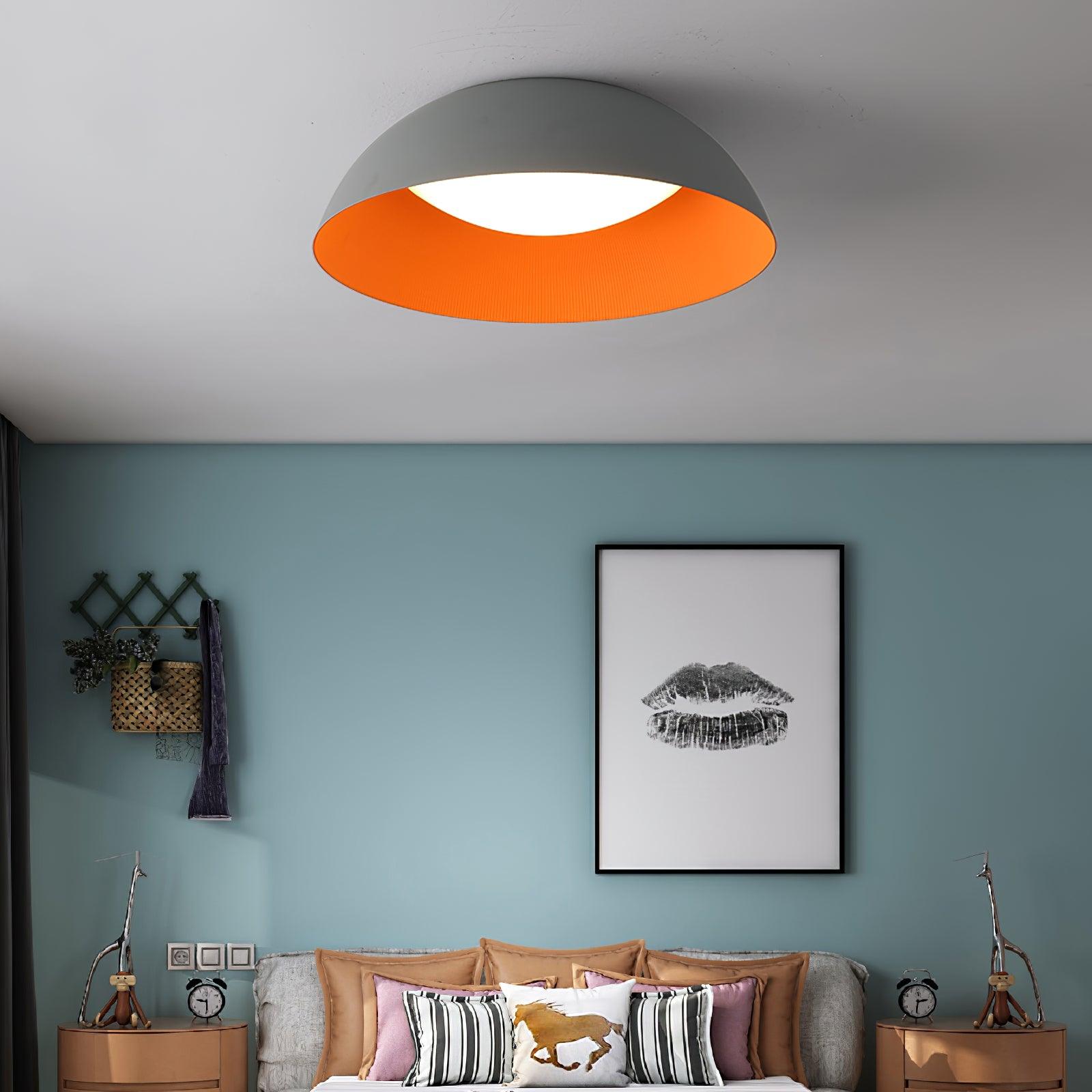 Juliven Modern LED Ceiling Light with Broad Aluminum Lampshade and Flush Mount Design