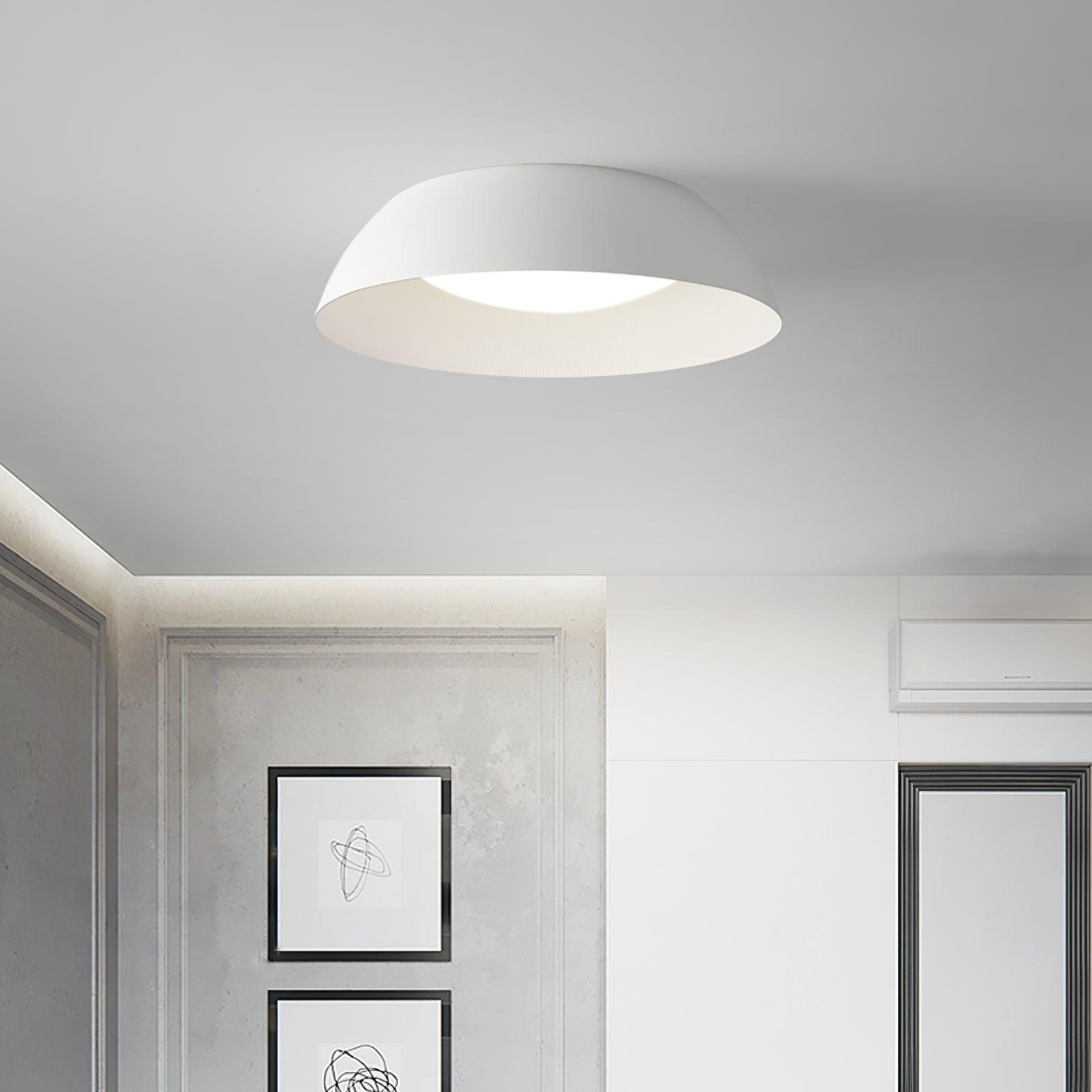 Juliven Modern LED Ceiling Light with Broad Aluminum Lampshade and Flush Mount Design