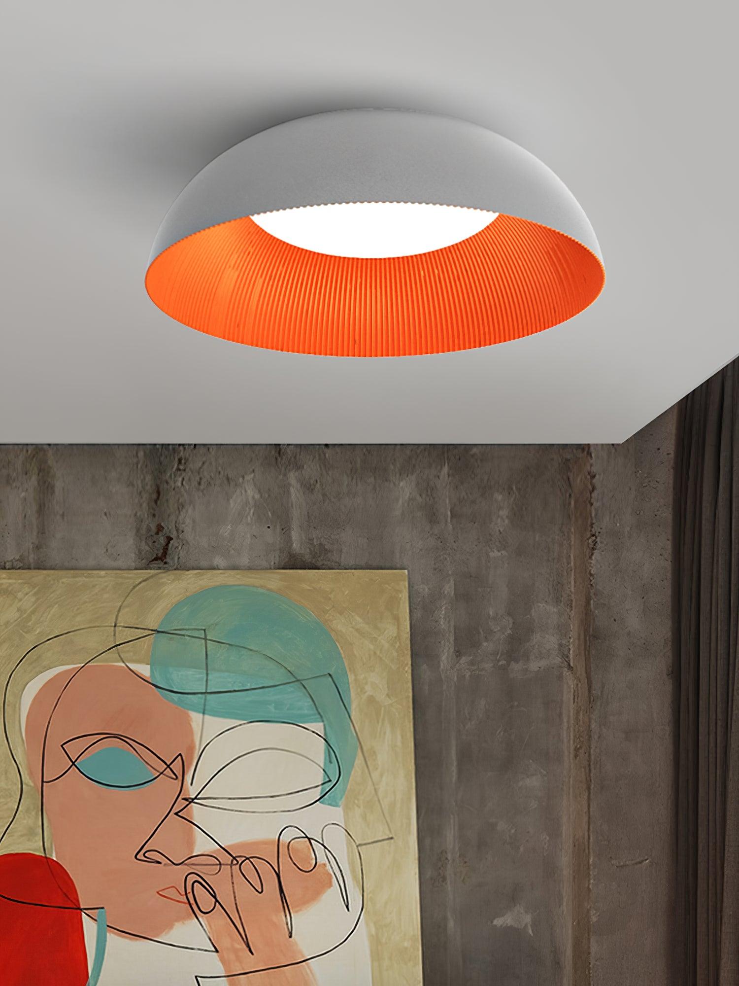 Juliven Modern LED Ceiling Light with Broad Aluminum Lampshade and Flush Mount Design