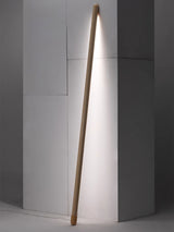 Tall Minimalist Wood LED Floor Lamp Slim Vertical Standing Light with Remote Control