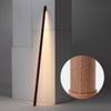 Tall Minimalist Wood LED Floor Lamp Slim Vertical Standing Light with Remote Control