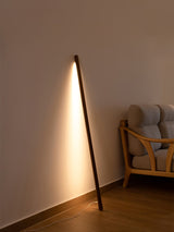 Tall Minimalist Wood LED Floor Lamp Slim Vertical Standing Light with Remote Control