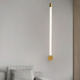 Minimalist Slim Linear LED Wall Lamp Modern Long Tube Sconce for Gallery and Exhibition