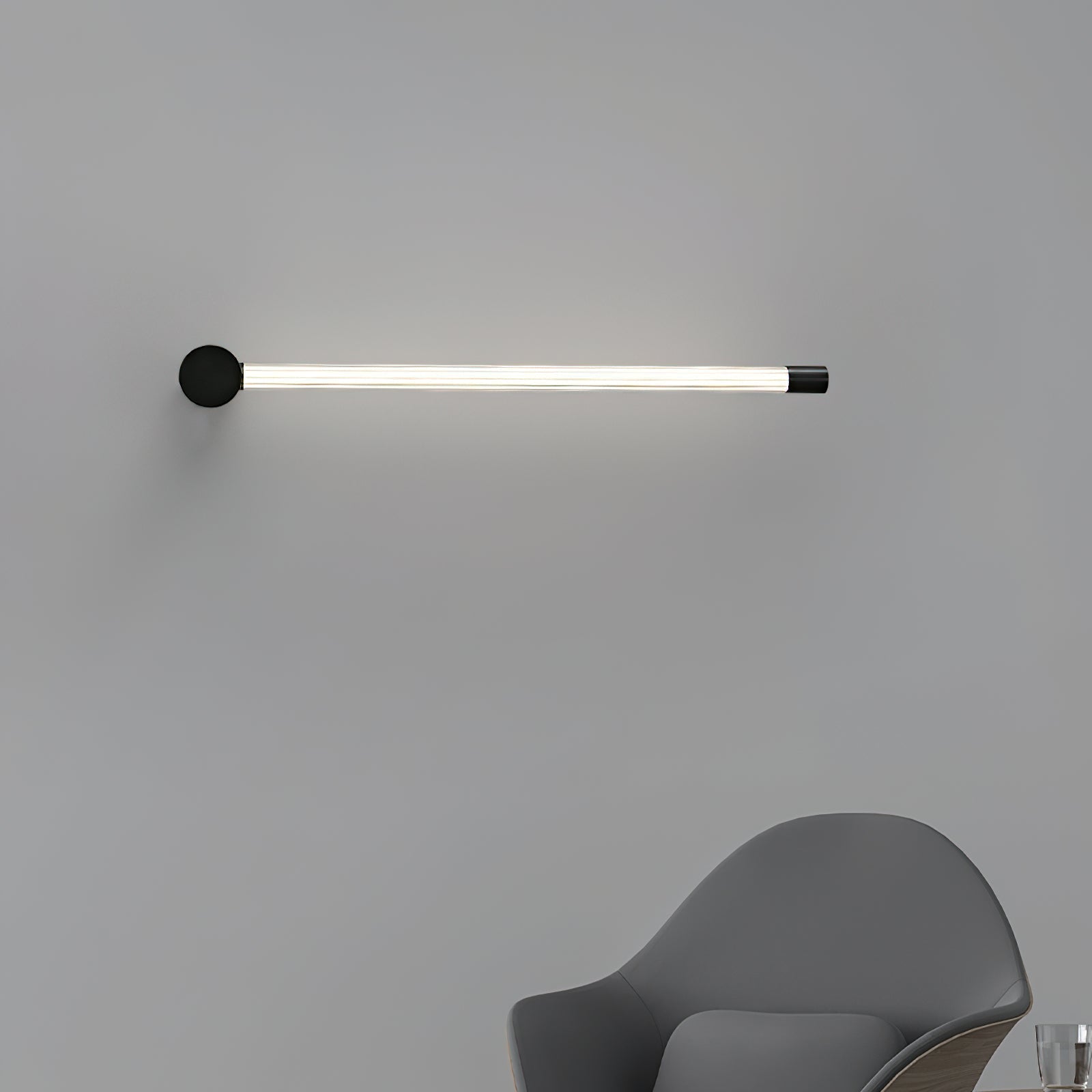 Minimalist Slim Linear LED Wall Lamp Modern Long Tube Sconce for Gallery and Exhibition