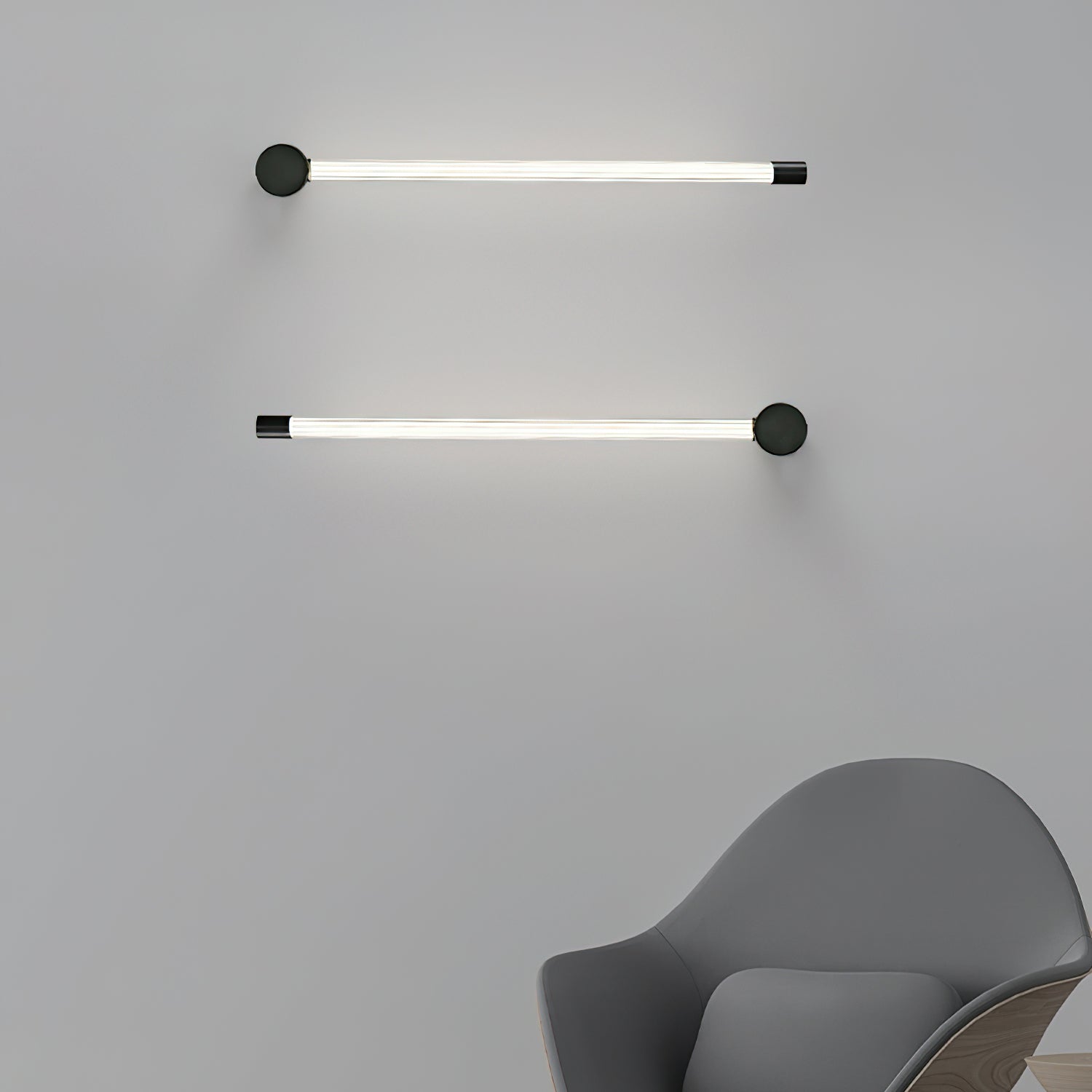 Minimalist Slim Linear LED Wall Lamp Modern Long Tube Sconce for Gallery and Exhibition
