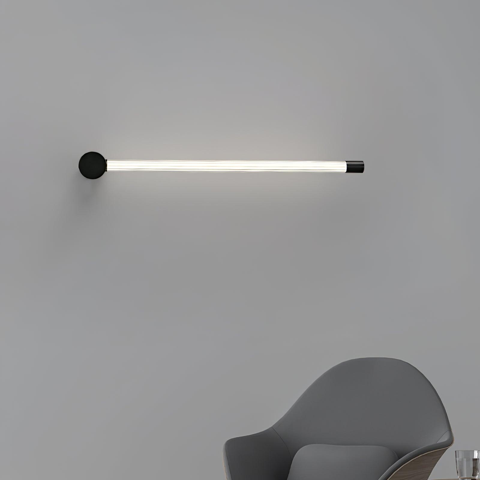 Minimalist Slim Linear LED Wall Lamp Modern Long Tube Sconce for Gallery and Exhibition