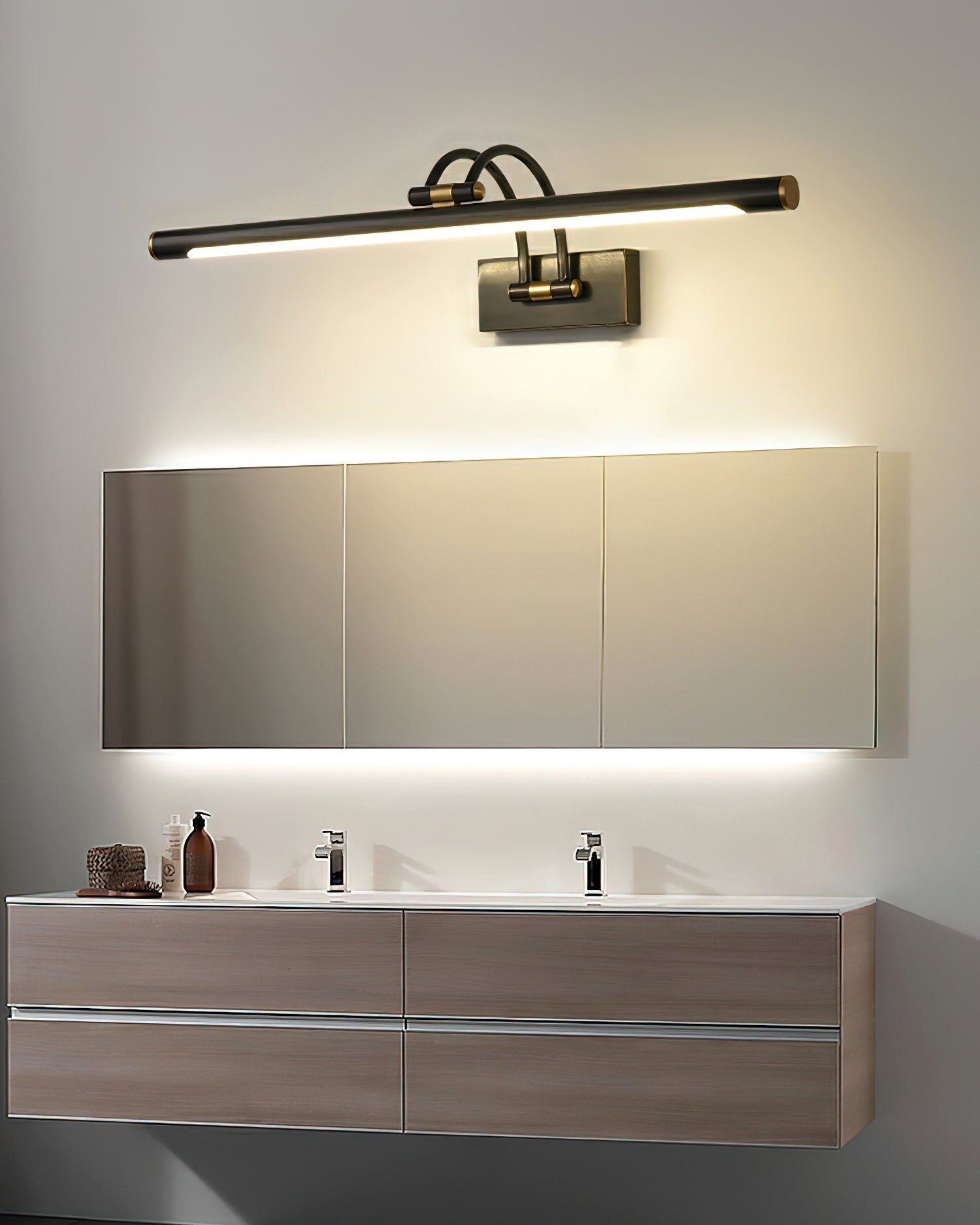 Modern Minimalist Linear LED Vanity Wall Sconce for Bathroom Mirror Lighting