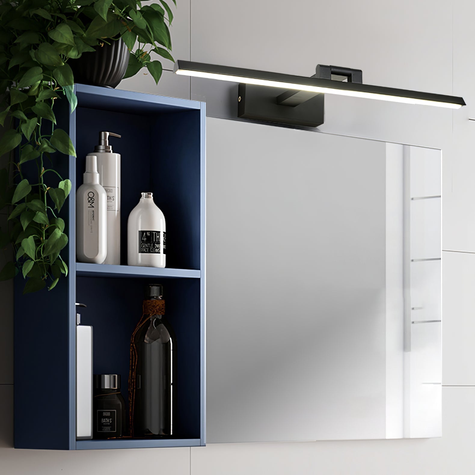 Modern Minimalist LED Linear Bathroom Vanity Wall Light Aluminum Sconce Fixture