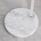 Linterna Modern Arch Floor Lamp with White Marble Base and Acrylic Lantern Shade