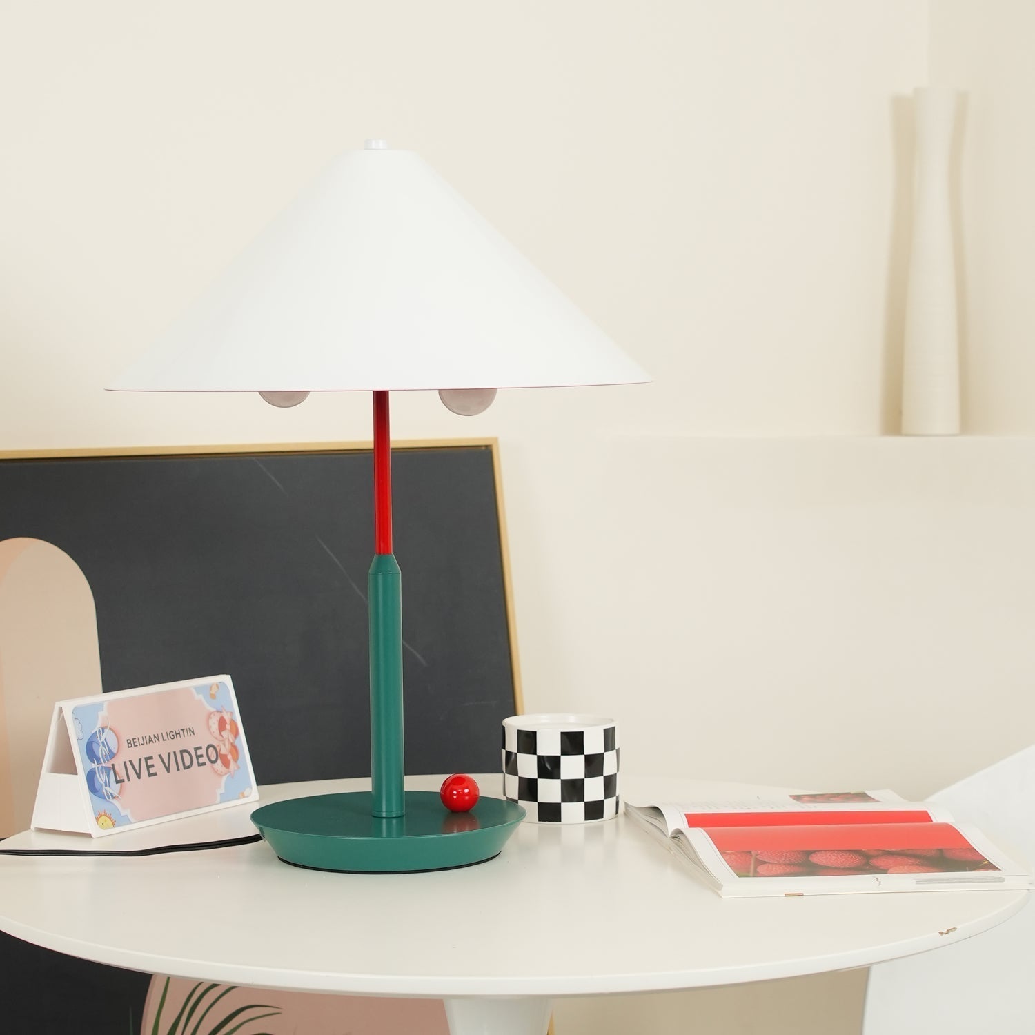 Modern Floating Style Little Eliah Table Lamp for Bedroom and Designer Nightstand Lighting