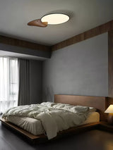 Lone Peak Modern Wood Flush Mount LED Ceiling Light Fixture for Bedroom and Living Room