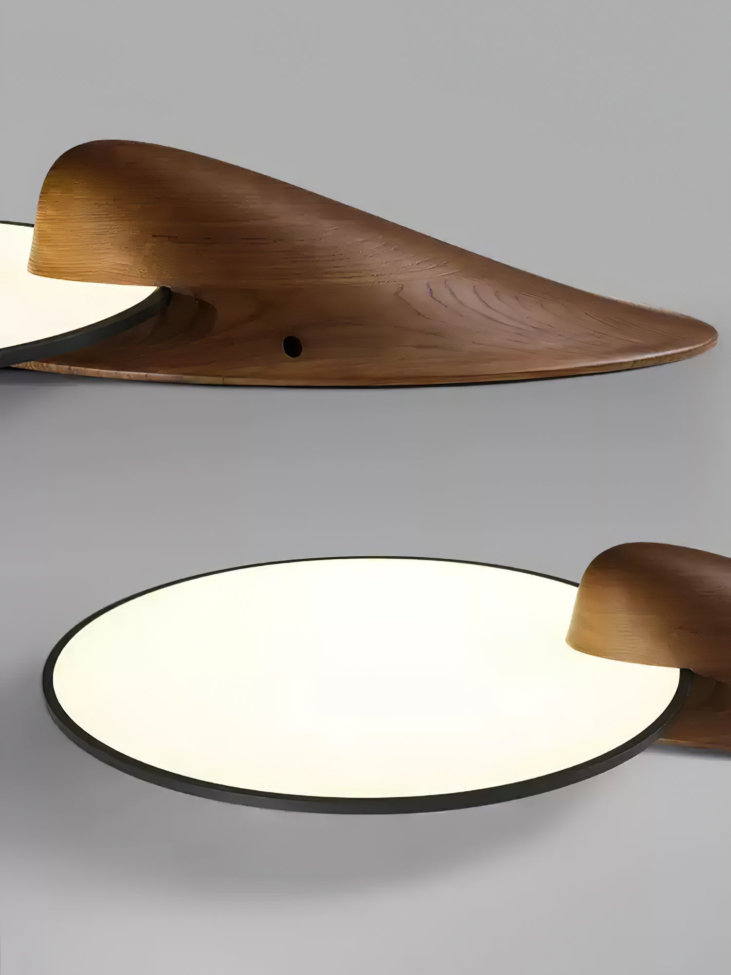 Lone Peak Modern Wood Flush Mount LED Ceiling Light Fixture for Bedroom and Living Room