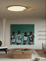 Lone Peak Modern Wood Flush Mount LED Ceiling Light Fixture for Bedroom and Living Room