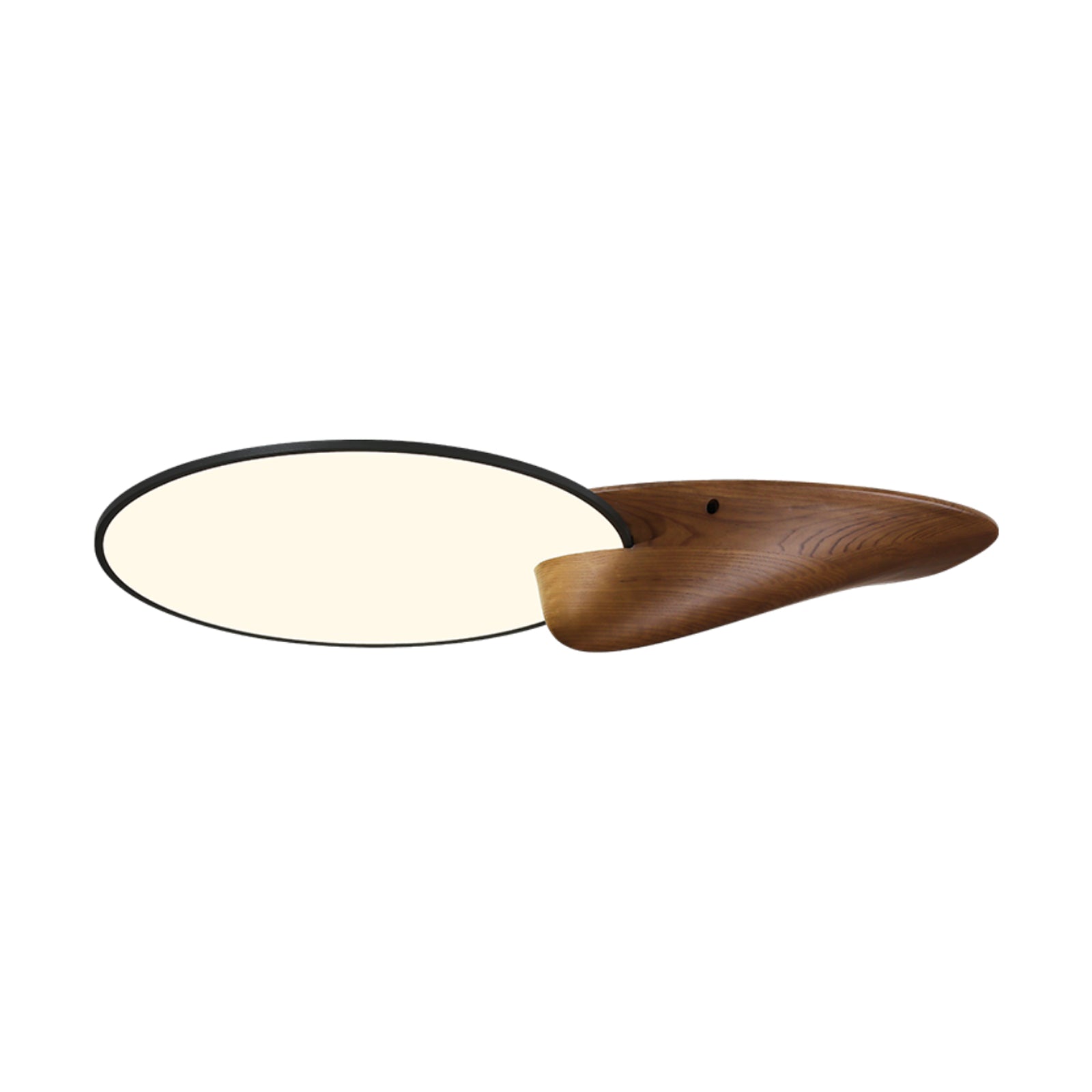 Lone Peak Modern Wood Flush Mount LED Ceiling Light Fixture for Bedroom and Living Room