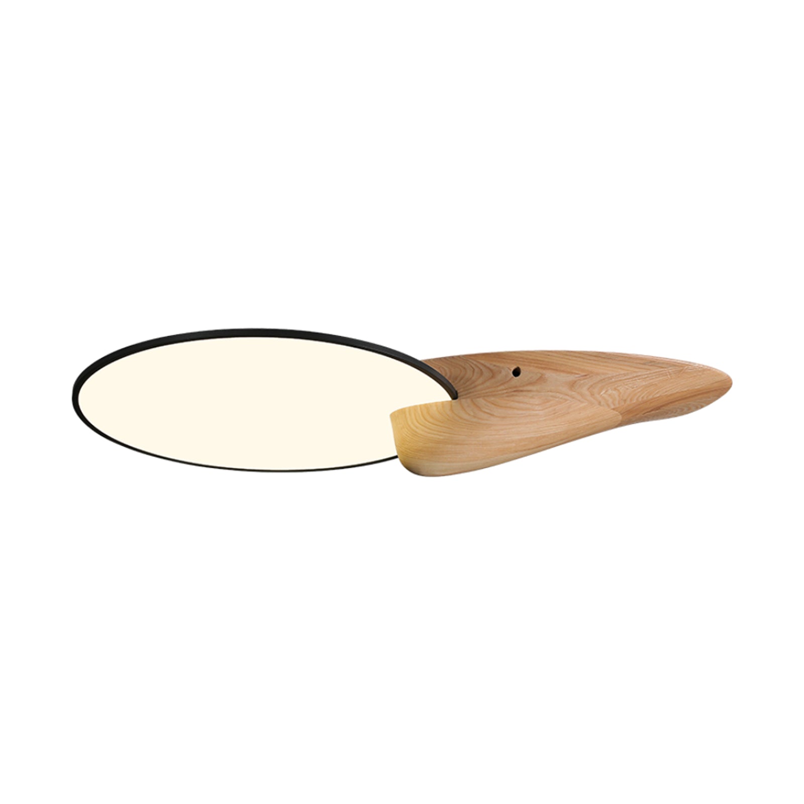 Lone Peak Modern Wood Flush Mount LED Ceiling Light Fixture for Bedroom and Living Room