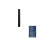 Modern Waterproof Solar Powered LED Outdoor Wall Light Long Strip Patio Sconce with Remote Control