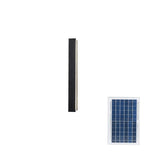 Modern Waterproof Solar Powered LED Outdoor Wall Light Long Strip Patio Sconce with Remote Control