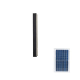 Modern Waterproof Solar Powered LED Outdoor Wall Light Long Strip Patio Sconce with Remote Control