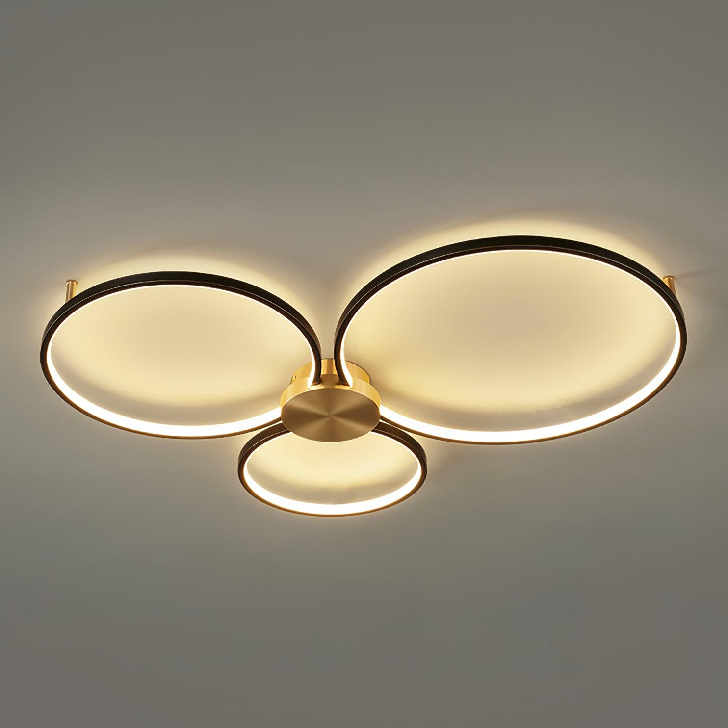 Minimalist Circular LED Loop Ceiling Fixture Modern Geometric Interior Lighting