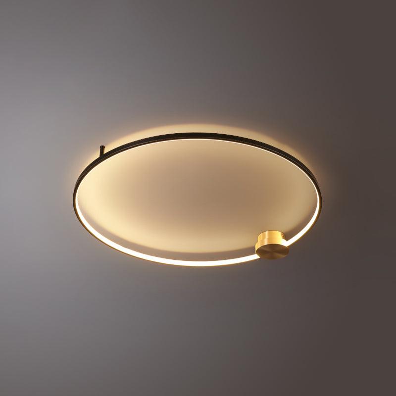Minimalist Circular LED Loop Ceiling Fixture Modern Geometric Interior Lighting