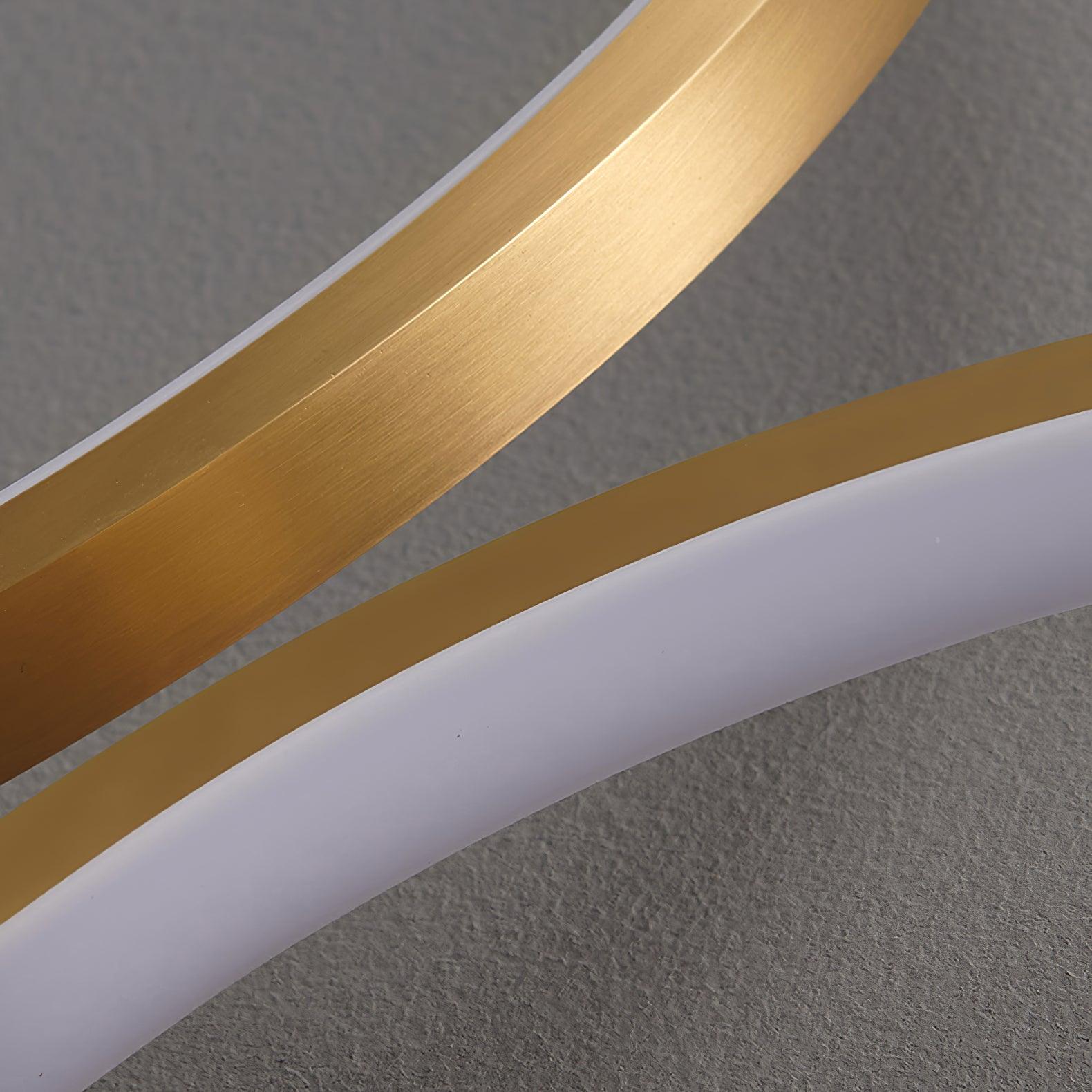 Minimalist Circular LED Loop Ceiling Fixture Modern Geometric Interior Lighting