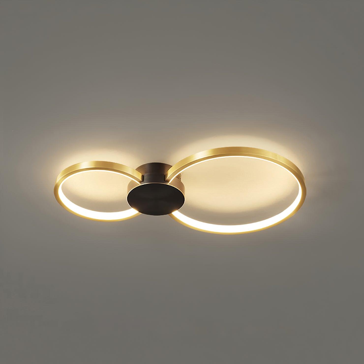 Minimalist Circular LED Loop Ceiling Fixture Modern Geometric Interior Lighting